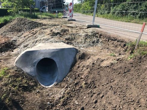 Úprava připojení polní cesty na silnici III/4206, vybudování propustku