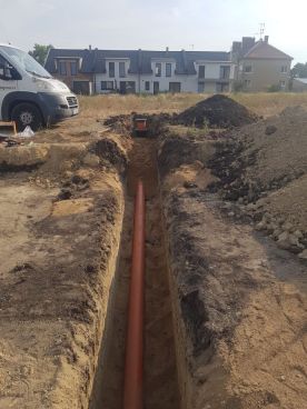 Výstavba kanalizačních přípojek k 14 RD domům